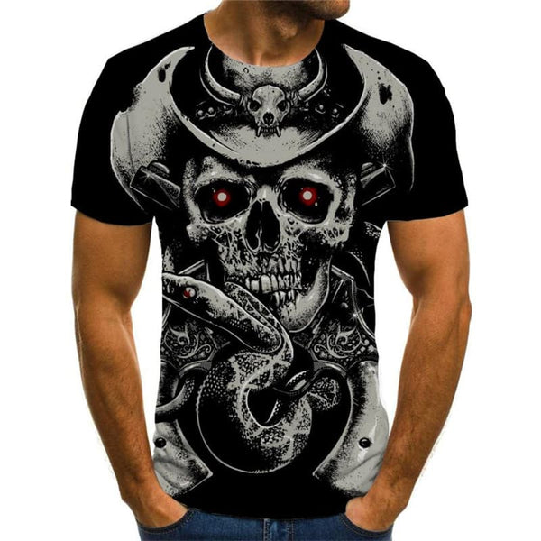 
Skull T shirt Men Snake Anime Clothes Animal Funny T shirts Hip Hop Shirt Print
                
