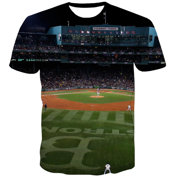 
Baseball T-shirt Men Stadium Tshirts Casual Game Tshirts Cool White Tshirt Anime
                