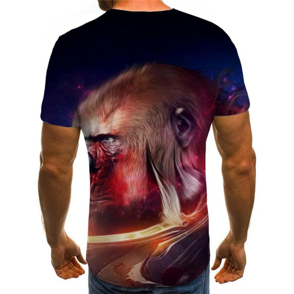 
Orangutan T-shirt Men Animal T-shirts 3d Ferocious Tshirts Casual Black Tshirt Printed
                