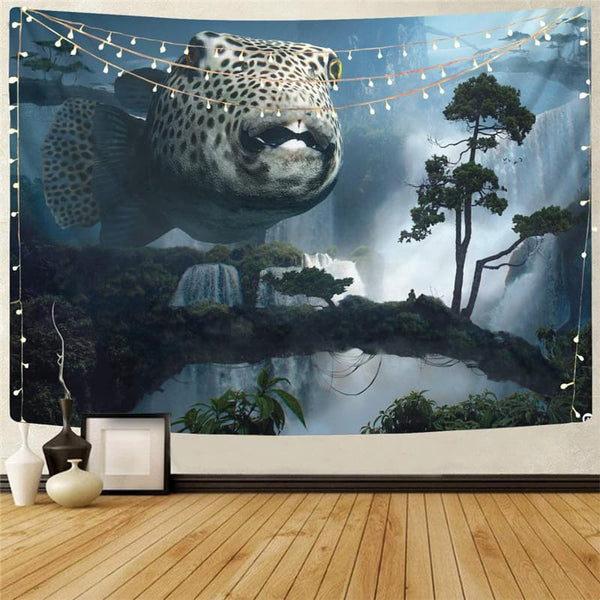 Fish Tapestry Animal Rug Wall Forest Home Tapestrys Wall Hanging Boho decor