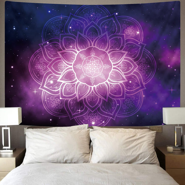 
Mandala Tapestry Psychedelic Tenture Mandala flower Wall Tapestry purple Home Tapestrys galaxy Tapestries
                