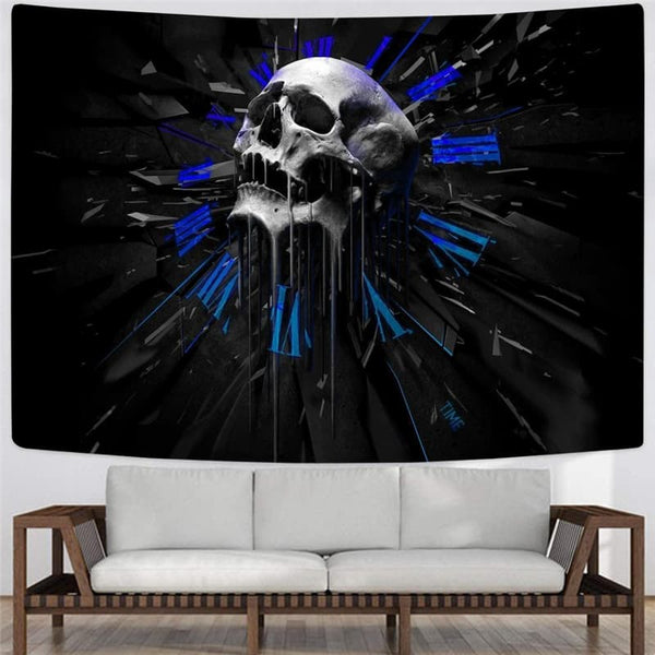 
Skull Tapiz Punk Wall Tapestry Blue Rug Wall Devil Tenture Mandala Decor Mandala
                