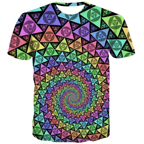 Abstract T shirts Men Colorful Tshirt Anime Dizziness Tshirts Cool Harajuku T-shirts Graphic - KYKU