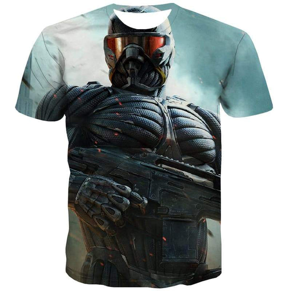 Military T shirts Men War Shirt Print City T-shirts Graphic Gun Tshirt Printed - KYKU