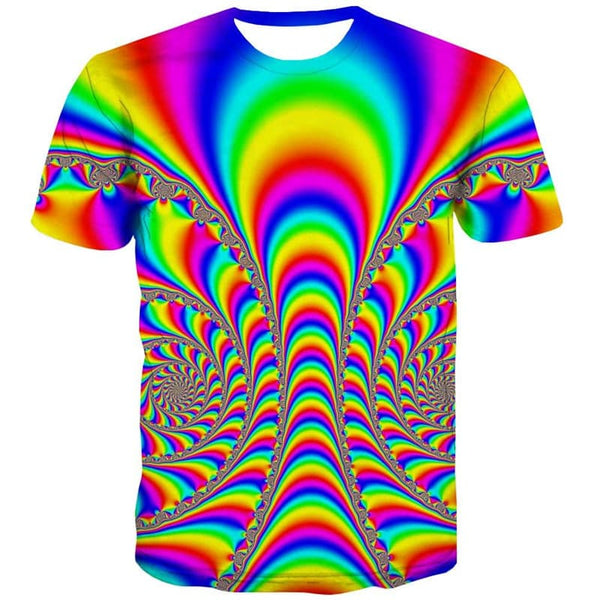 
Dizziness T shirt Men Colorful Shirt Print Rainbow Funny T shirts Gradient Anime Clothes
                