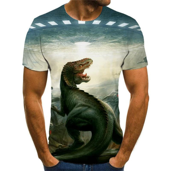 
Dinosaur T-shirt Men Animal Funny T shirts War Anime Clothes Hip Hop Tshirts Casual
                