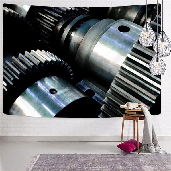 
Metal Tapiz Engine Tenture Mandala Gear Wall Tapestry Punk Rock Tapestries
                