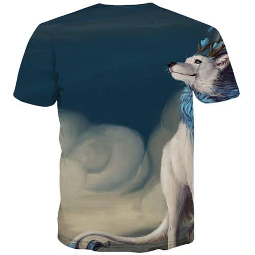 
Wolf T shirts Men Animal T-shirts Graphic Graffiti T shirts Funny Nebula Shirt Print - KYKU
                