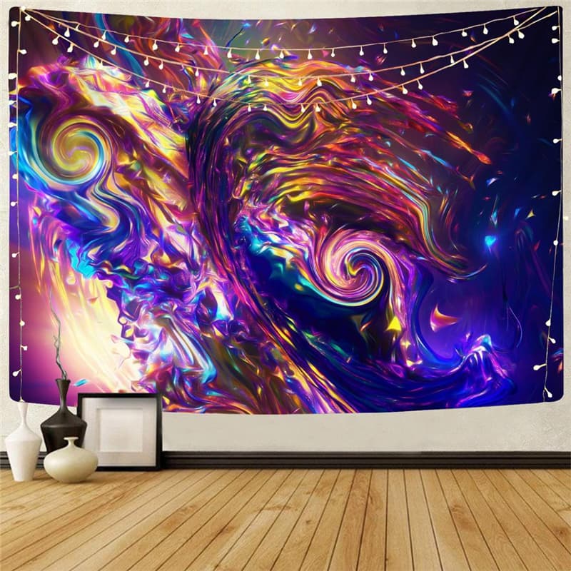 Galaxy Tapiz Space Rug Wall Universe Tapestries Colorful Wall Tapestry Dizziness Tenture Mandala