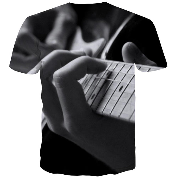 
Guitar T shirts Men Music Tshirt Printed Wooden Tshirts Cool Metal Shirt Print
                