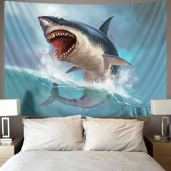 
shark Tapestry Great White Shark Tapestries sailor Wall Tapestry crew Rug Wall ocean Home Tapestrys wave Tenture Mandala
                