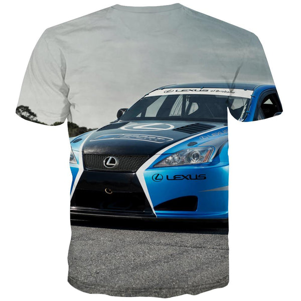 
Racing Car T shirts Men Metal T-shirts 3d City Tshirts Cool Gray Shirt Print Retro Tshirt Printed
                