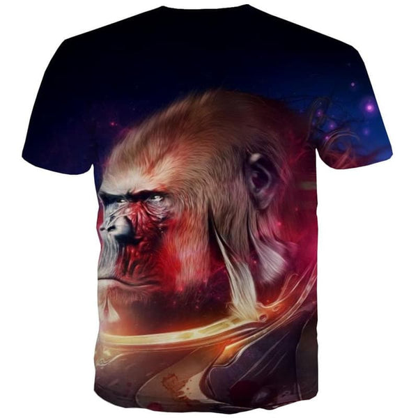 
Orangutan T-shirt Men Animal T-shirts 3d Ferocious Tshirts Casual Black Tshirt Printed
                