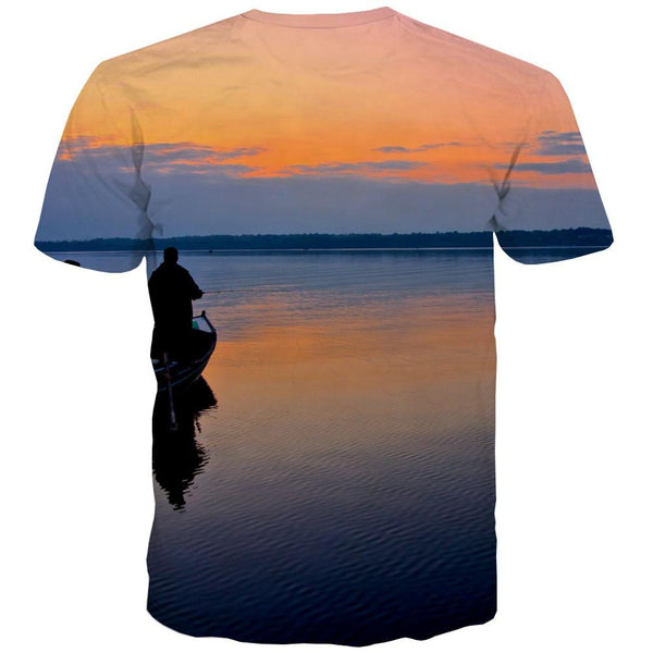 
fishing T-shirt Men fish T shirts Funny lake T-shirts Graphic Short Sleeve - KYKU
                