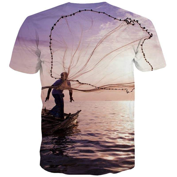 
Sea T-shirt Men Fishermen Tshirt Anime Sunset Shirt Print Harajuku T-shirts 3d - KYKU
                