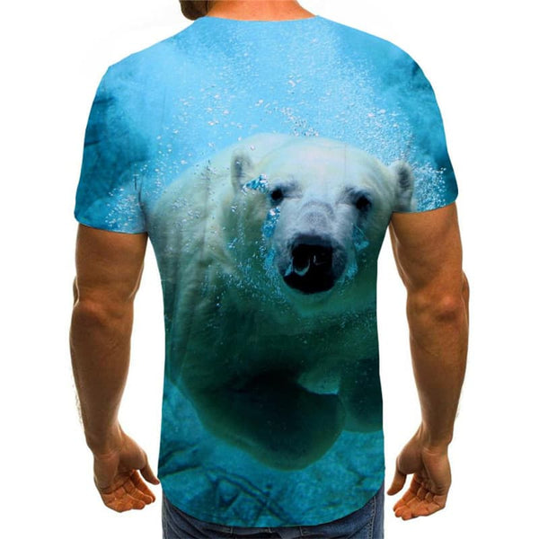 
Bear T shirt Men Animal Anime Clothes Ocean Funny T shirts Harajuku Tshirts Casual
                