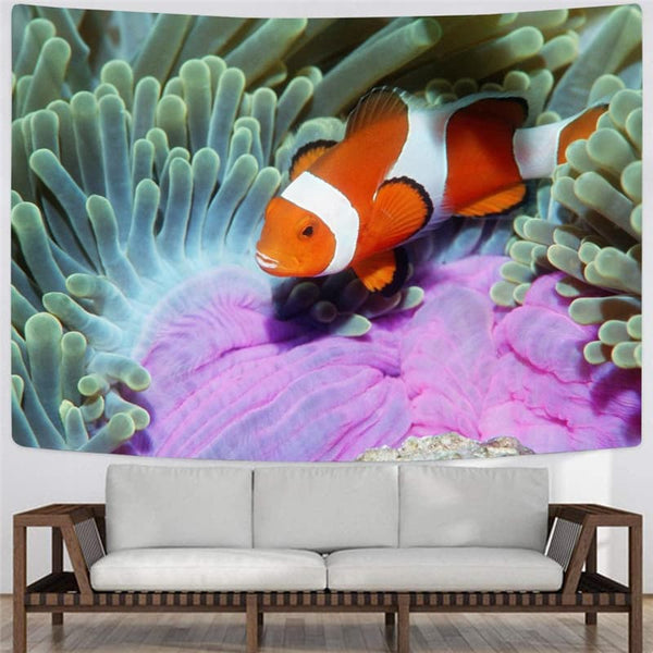 
Fish Tapiz Colorful Wall Tapestry Animal Tenture Mandala Tropical Tapestries Graffiti Home Tapestrys
                