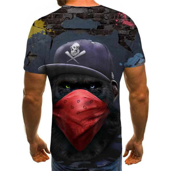 
Orangutan T-shirt Men Animal Shirt Print Hip Hop Tshirt Printed Skull Tshirts Casual
                