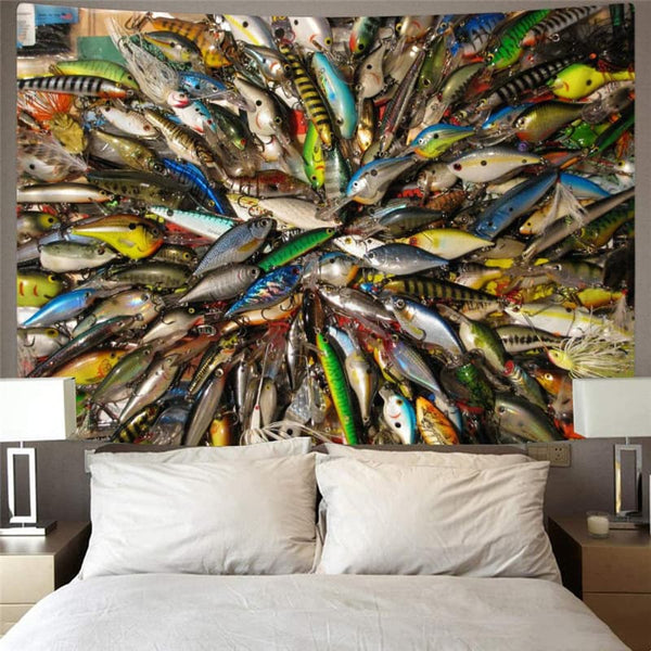 
Fish Tapiz Fisherman Tapestries Animal Home Tapestrys Tropical Rug Wall Fishinger Wall Tapestry
                