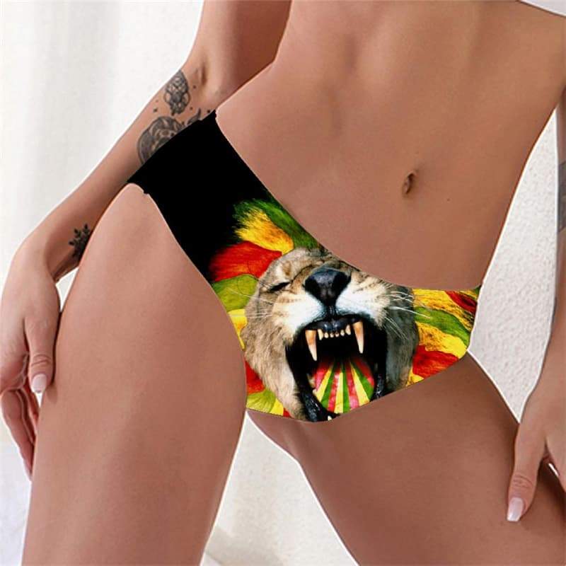 Lion Briefs Women Animal Lingerie Female Anime Knickers Hilarious Tanga Harajuku Seamless - KYKU