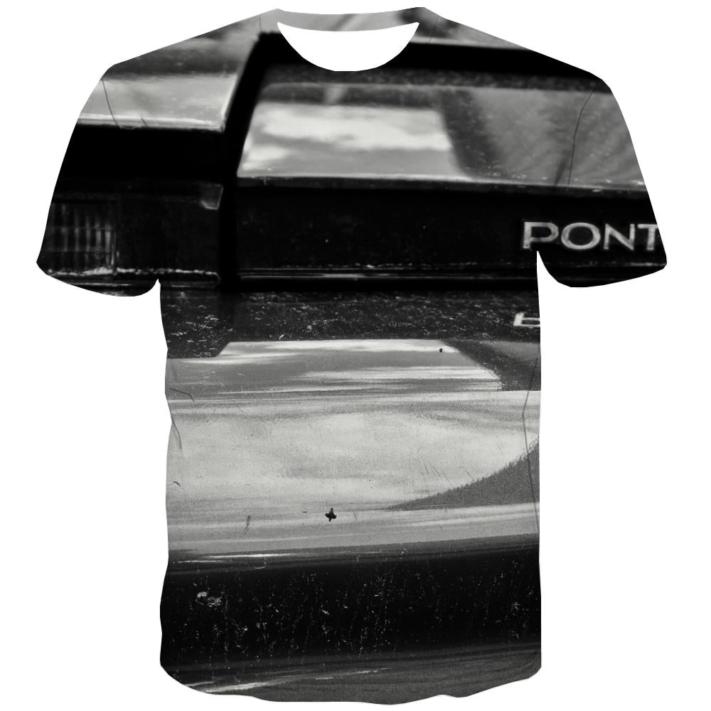 Racing Car T shirts Men Metal Tshirt Printed City Tshirts Novelty Gray Tshirt Anime Retro Tshirts Cool