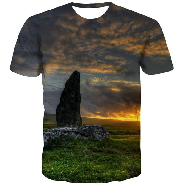 
Cloud T-shirt Men Landscape Tshirts Cool Grassland T-shirts Graphic Sunset T-shirts 3d Harajuku T shirts Funny - KYKU
                