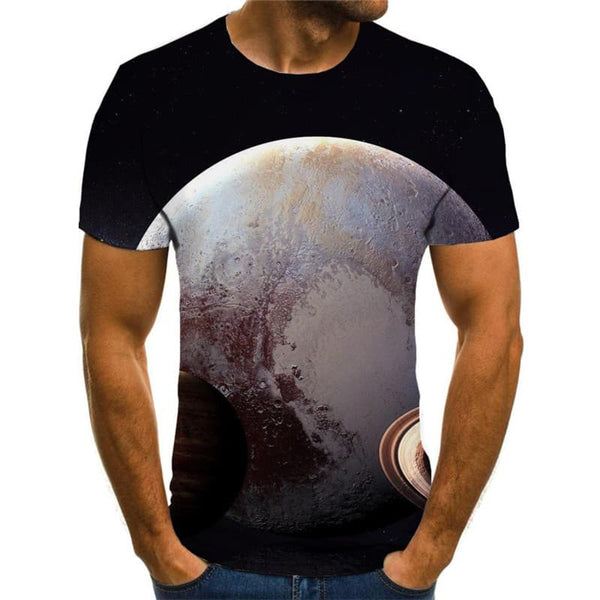 
Pluto T shirt Men Galaxy Tshirt Printed Space Funny T shirts Universe T-shirts 3d
                