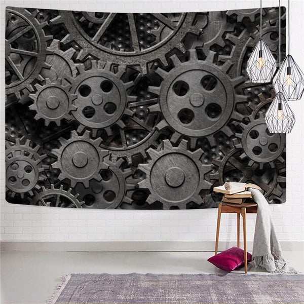 
Metal Tapestry Engine Tenture Mandala Gear Home Tapestrys Black Tapestries
                
