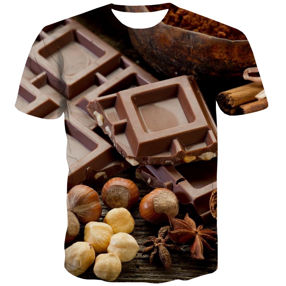 Chocolate T shirts Men Brown Tshirts Cool Delicious Tshirts Casual Bitter Tshirt Printed