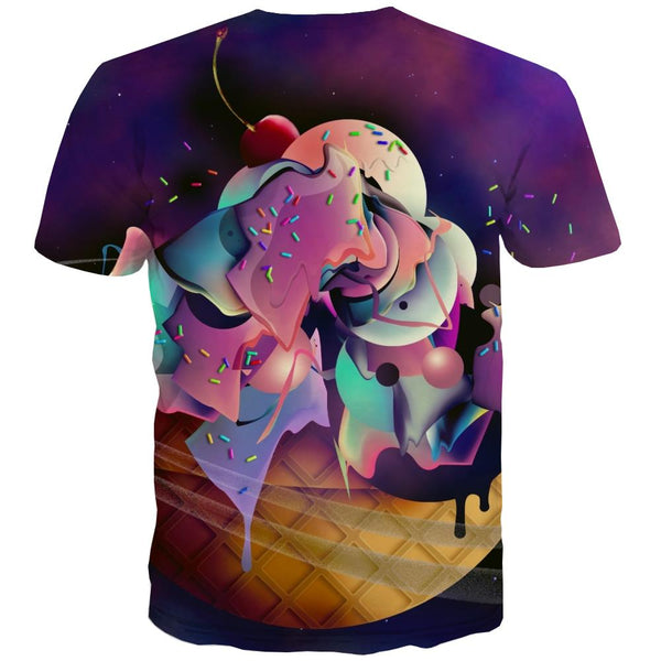 
Sweet T-shirt Men Gourmet T shirts Funny Icecream Tshirts Cool Colourful T-shirts 3d
                