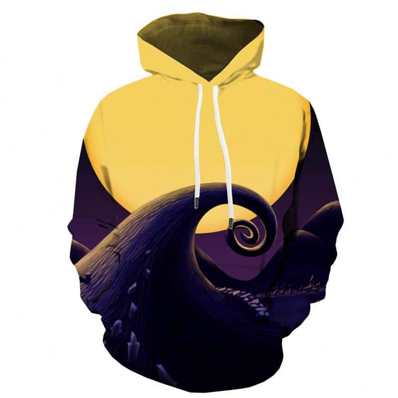 Moon Hoodie Men Harajuku Hoodie Print Christmas Sweatshirt Printed Unisex - KYKU