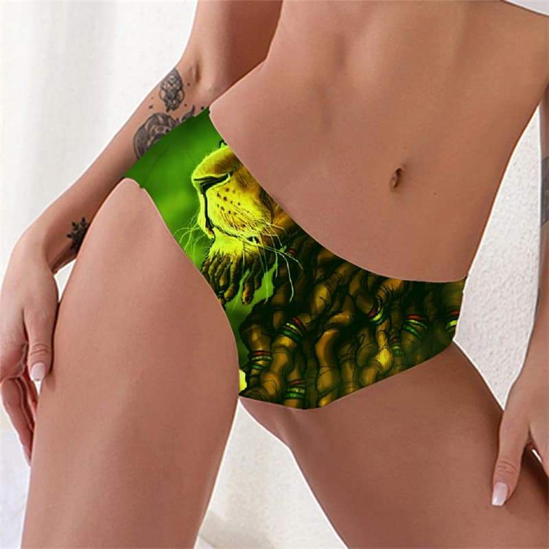 Lion Panties Women Animal Lingerie Female Anime Knickers Graffiti Tanga Harajuku Seamless - KYKU