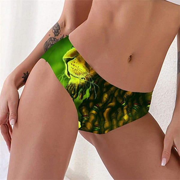 Lion Panties Women Animal Lingerie Female Anime Knickers Graffiti Tanga Harajuku Seamless - KYKU