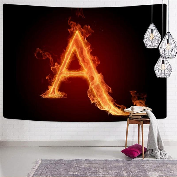 
Flame Tapestry The Letter A Tenture Mandala Funny Wall Tapestry Wall Hanging
                