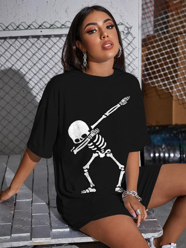 
Skull T Shirt Women Flower T-shirts 3d Galaxy Summer Rock Funny T shirts
                