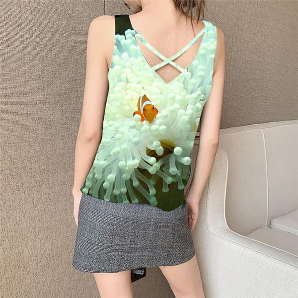 
Fish Tank Top Women Fishinger Vest Print Animal Vest Printed Tropical Sleeveless 3d White Anime Clothes
                