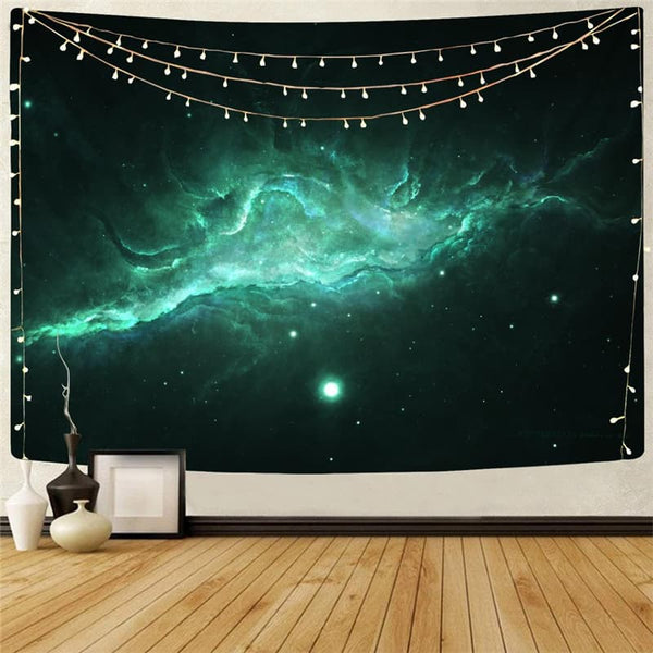Galaxy Tapiz Space Tenture Mandala Universe Rug Wall Black Home Tapestrys Decor