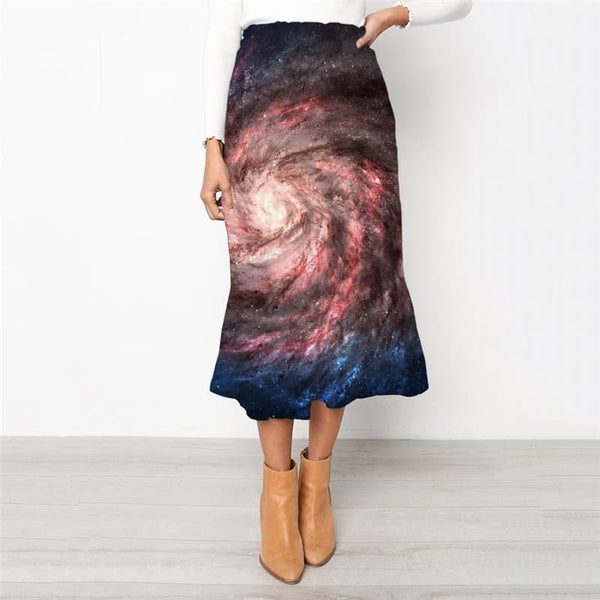 Galaxy Skirts Women Space High waist skirts Universe School skirt Nebula Skirt Ladies Dizziness Rock Frauen