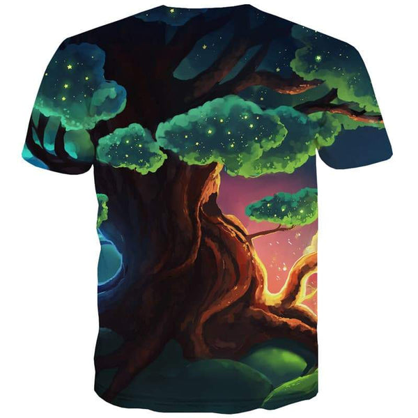 
Tree T shirts Men Cartoon Tshirts Novelty Colorful Tshirts Cool Forest Tshirt Anime - KYKU
                