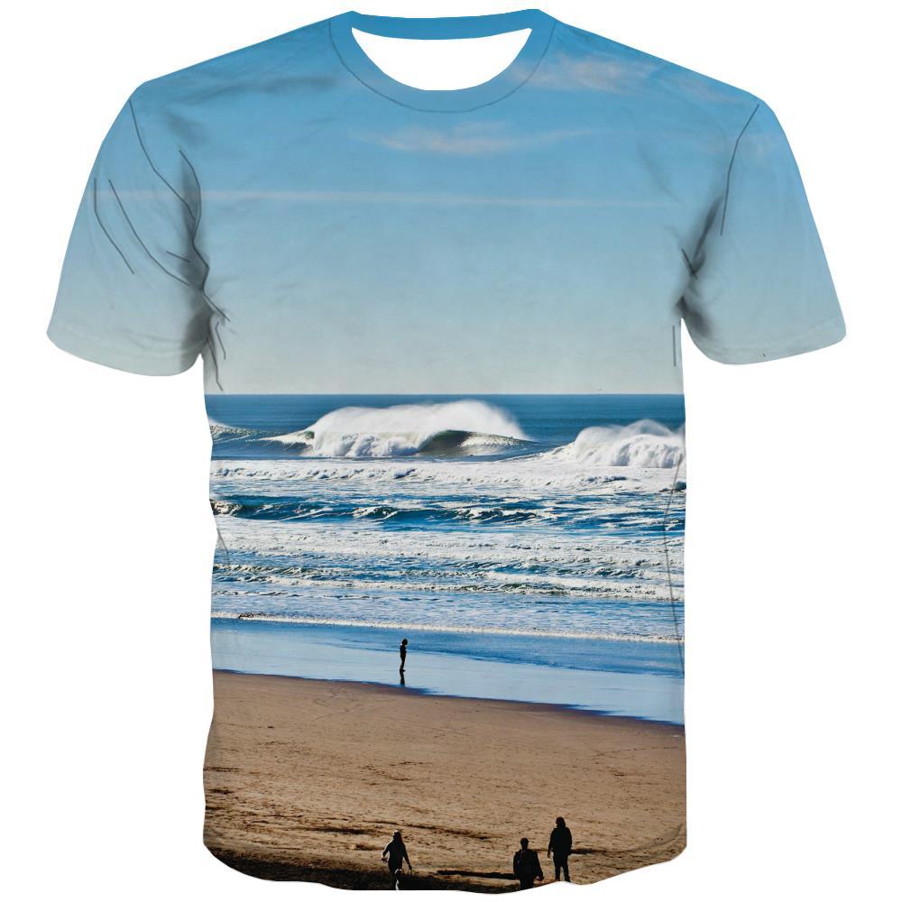surf T-shirt Men The sea Tshirt Printed sport Tshirts Casual Cool Tshirts Cool - KYKU