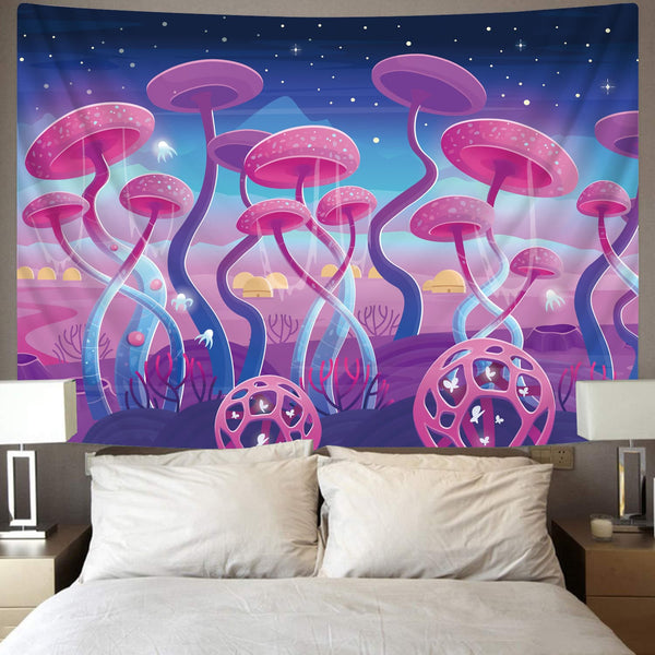 
mushroom Tapiz Fantasy space Rug Wall Psychedelic Home Tapestrys Jellyfish Tapestries
                