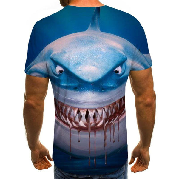 
Shark T-shirt Men Ocean T-shirts 3d Animal Tshirts Casual Blood Tshirt Printed War Funny T shirts
                