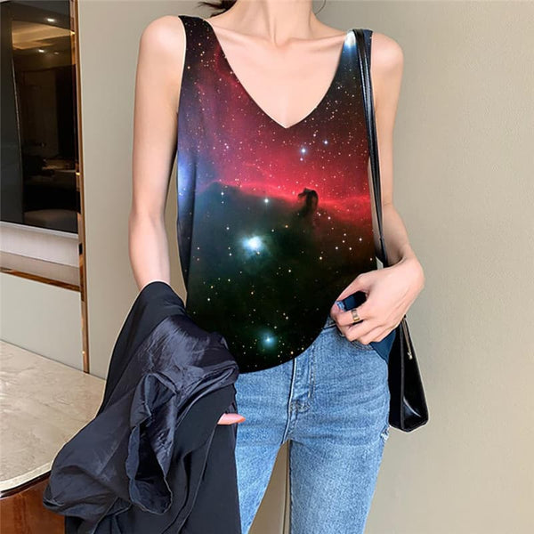 Galaxy Tank-Top women Space Anime Clothes Universe Funny Top Womens Clothing