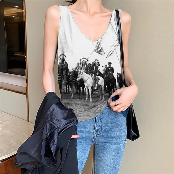 Indios Tank-Top women Horse Sleeveless 3d Animal Vest Printed War Vest Print
