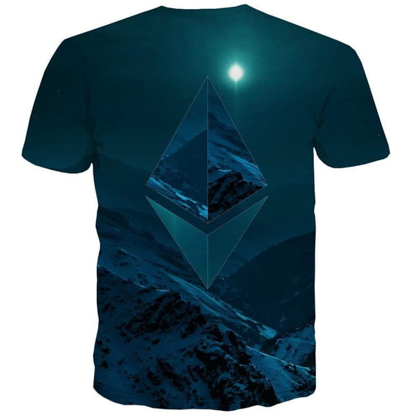 
Ethereum T-shirt Men Art Tshirt Printed Landscape Shirt Print Mountain Anime Clothes
                