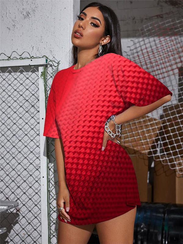 
Flower T Shirt Women Colorful Punk Rock Dizziness Funny T shirts Art T-shirts 3d
                