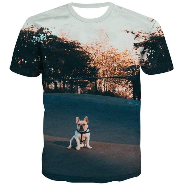 Dog T-shirt Men Animal Shirt Print Tree Tshirts Novelty Harajuku T shirts Funny - KYKU