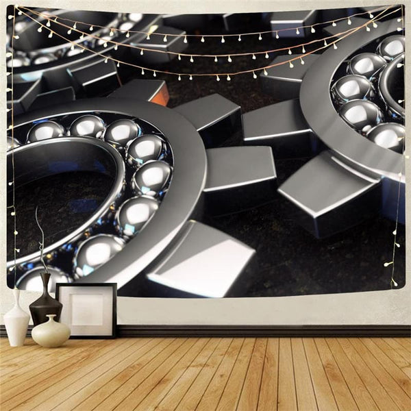 
Metal Tapiz Engine Rug Wall Gear Wall Tapestry Harajuku Home Tapestrys Decor
                