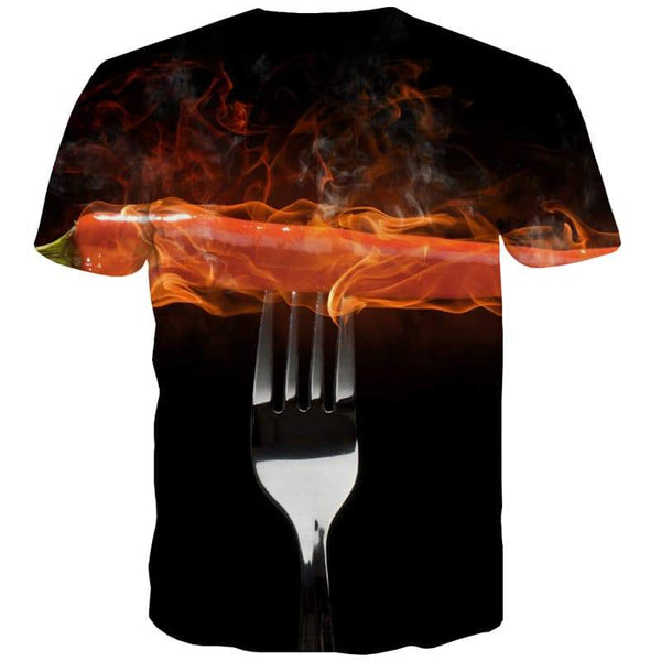 
Flame T shirts Men Chili Tshirts Casual Harajuku Tshirt Printed Black T-shirts Graphic - KYKU
                