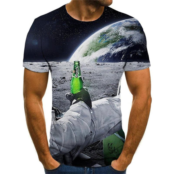 
Astronaut T-shirt Men Space T-shirts 3d Universe Tshirts Casual Earth Anime Clothes
                